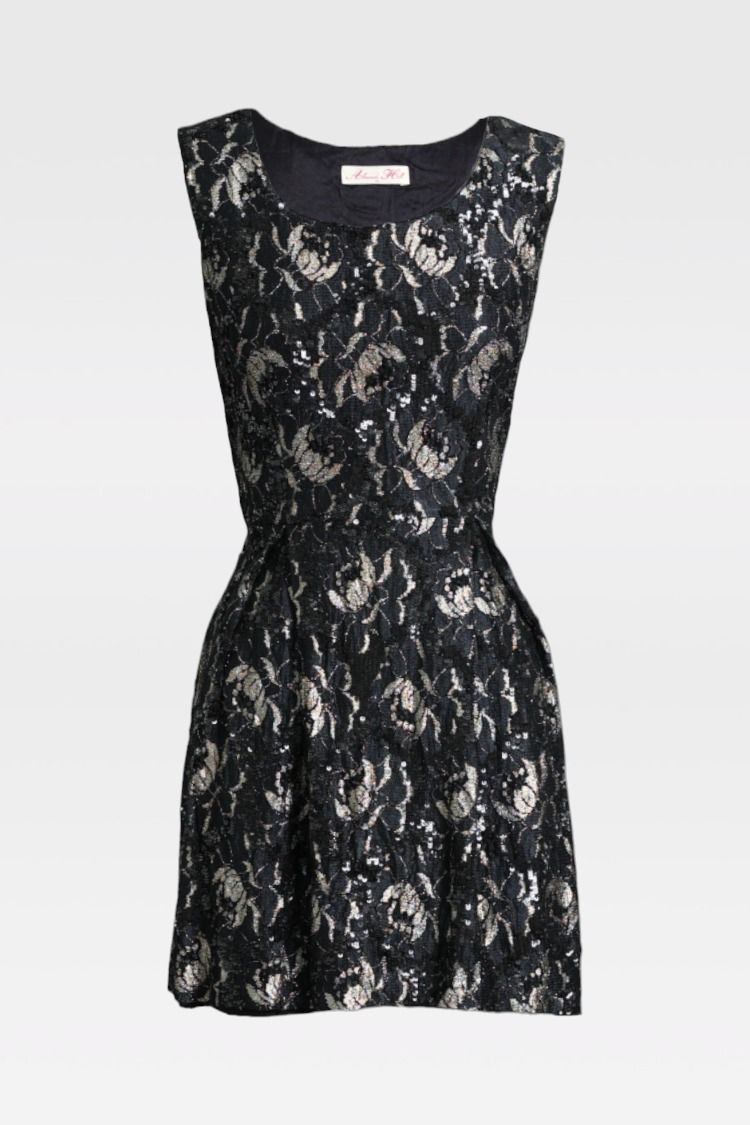 Black And Gold Sequin Dress
