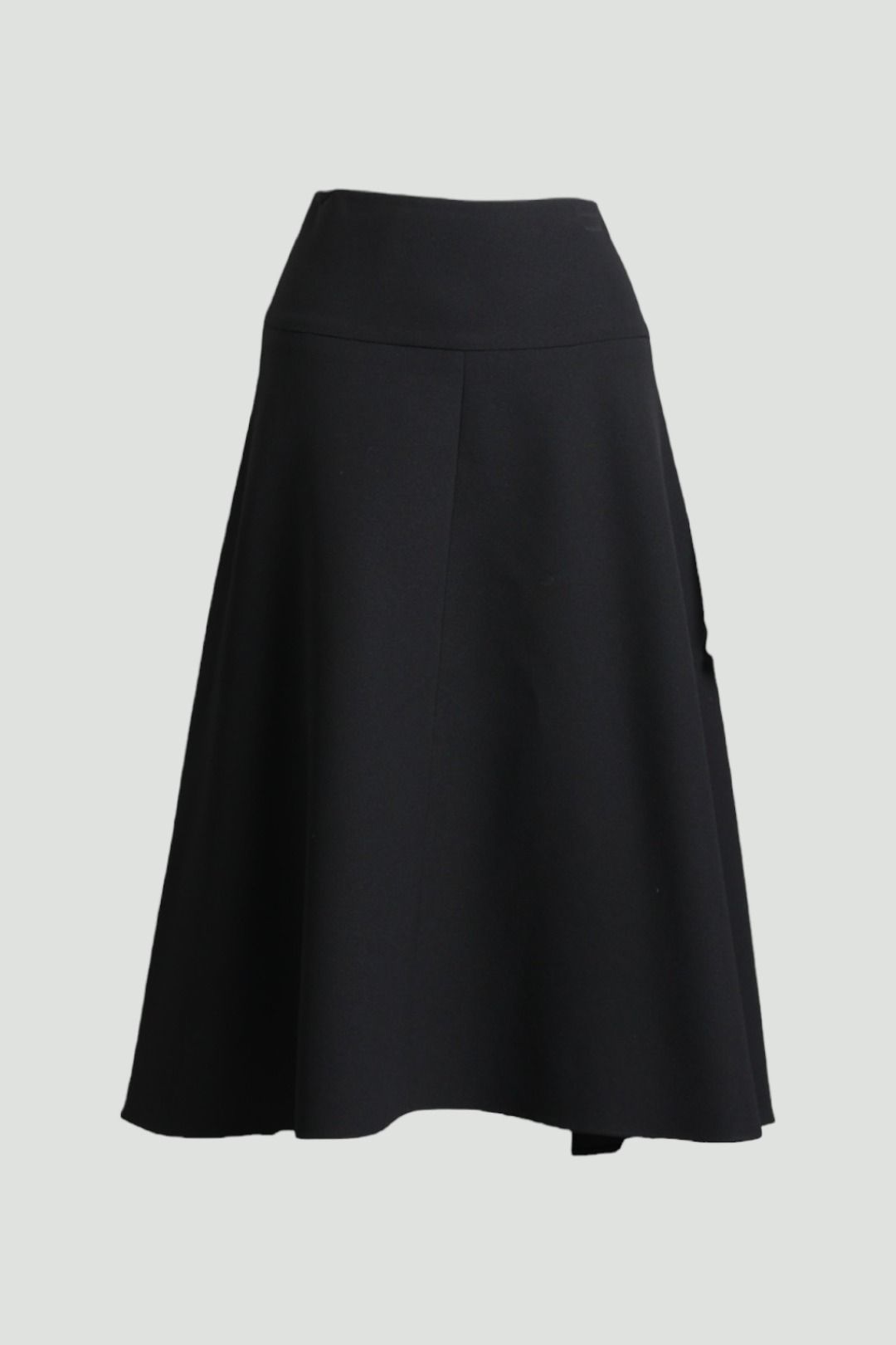 Below Knee A Line Skirt in Black