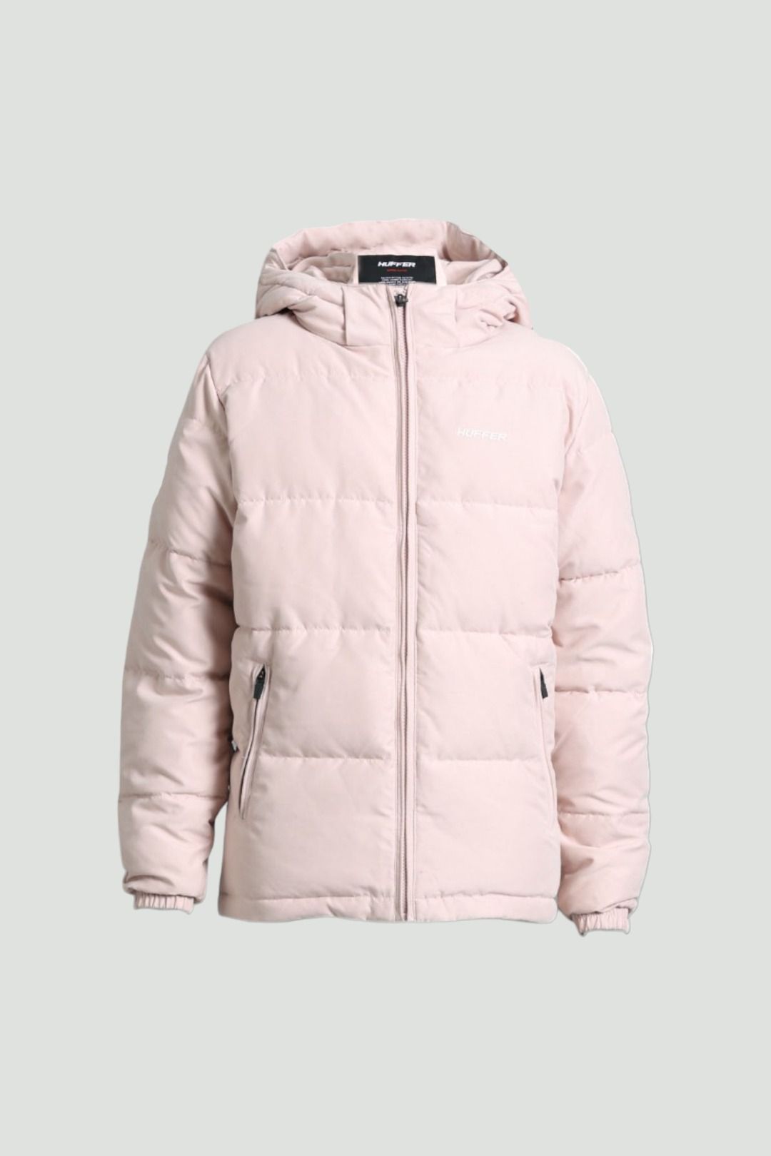 Huffer Hooded Puffer Jacket in Pink
