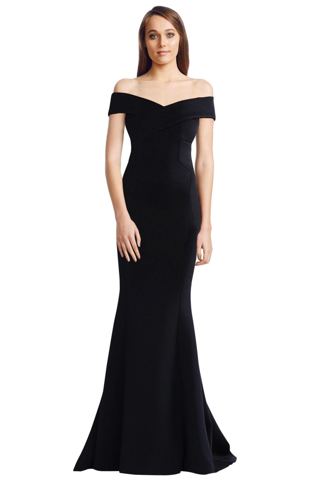 Rachel Gilbert - Enico Gown - Black - Front