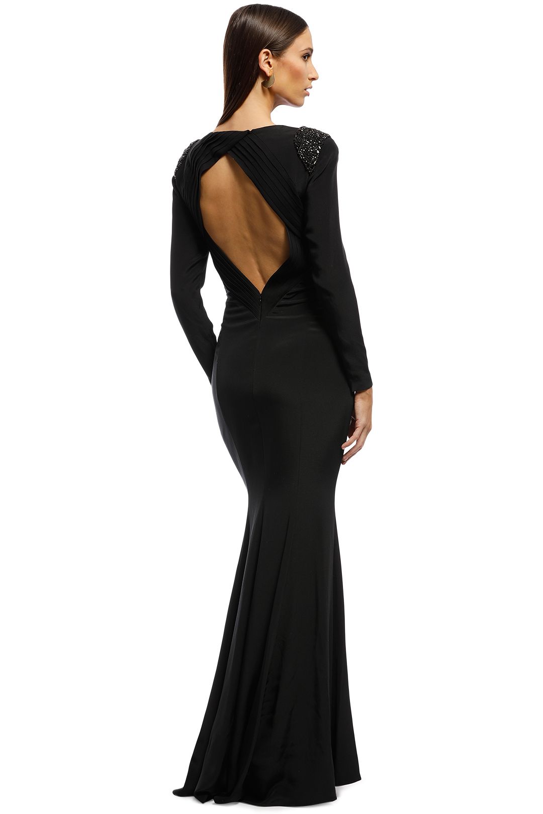 Rachel Gilbert - Starla Gown - Black - Back