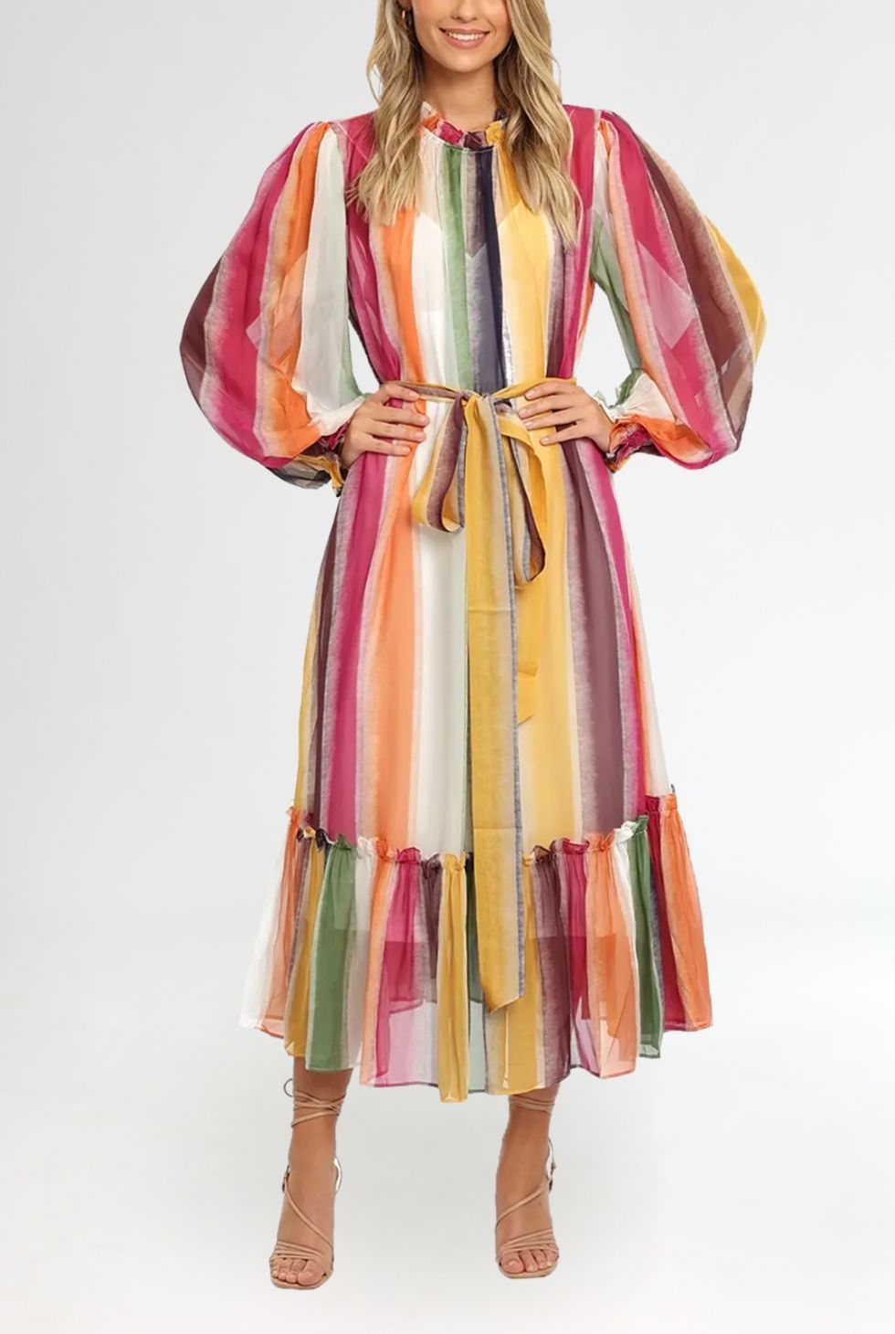 Image of LEO LIN - Fortune Stripe Dress