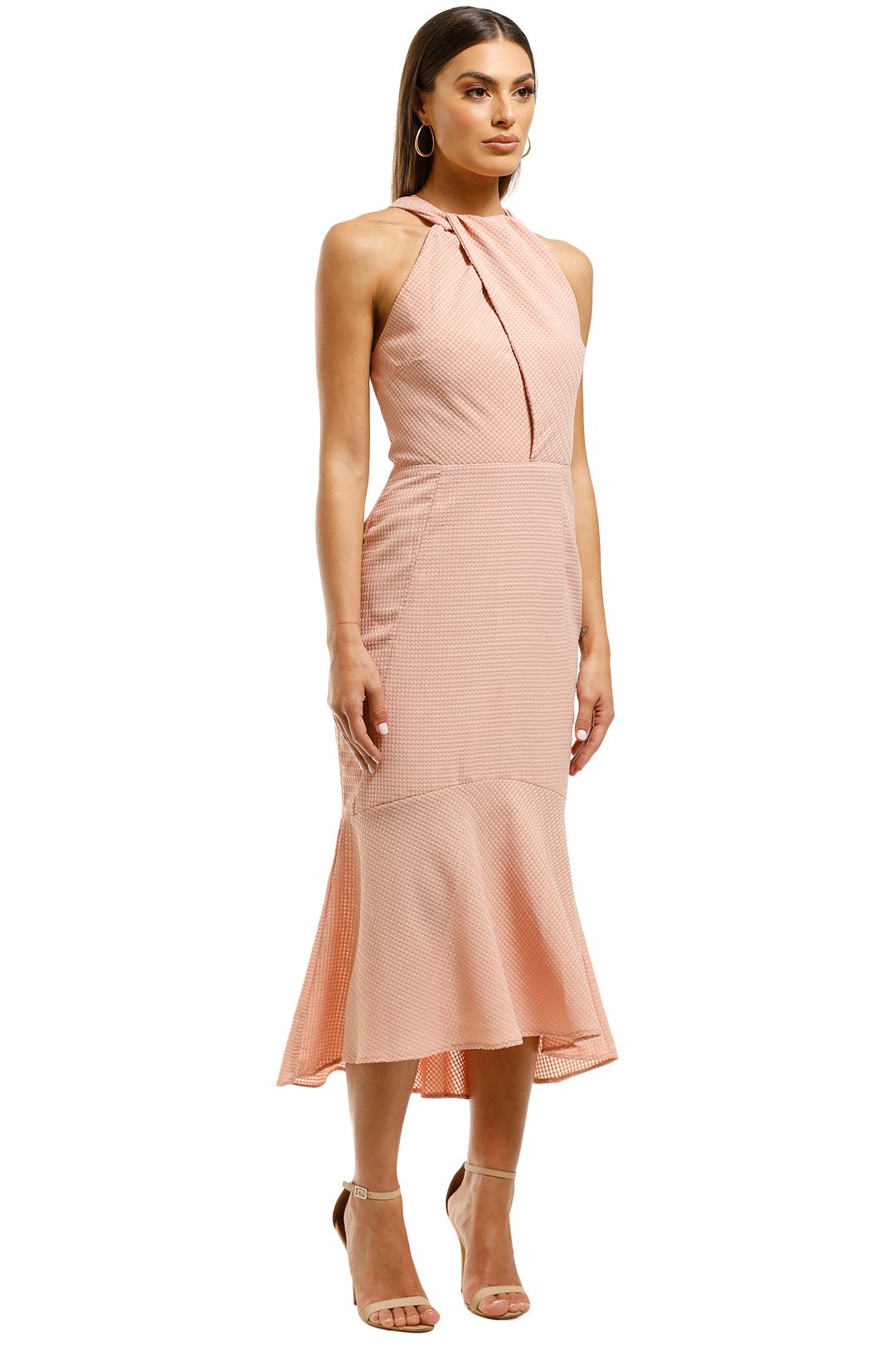 Rebecca-Vallance-Amnrosia-Halter-Midi-Dress-Clay-Side
