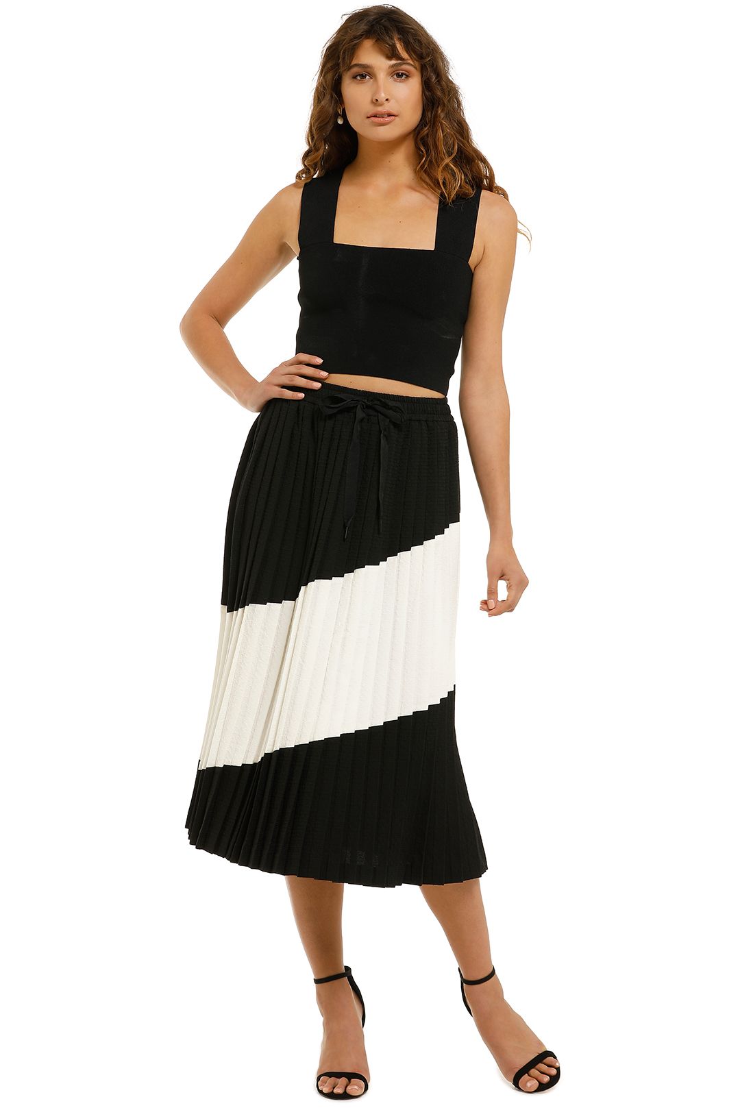 Rebecca-Vallance-Gia-Skirt-Black-And-White-Front