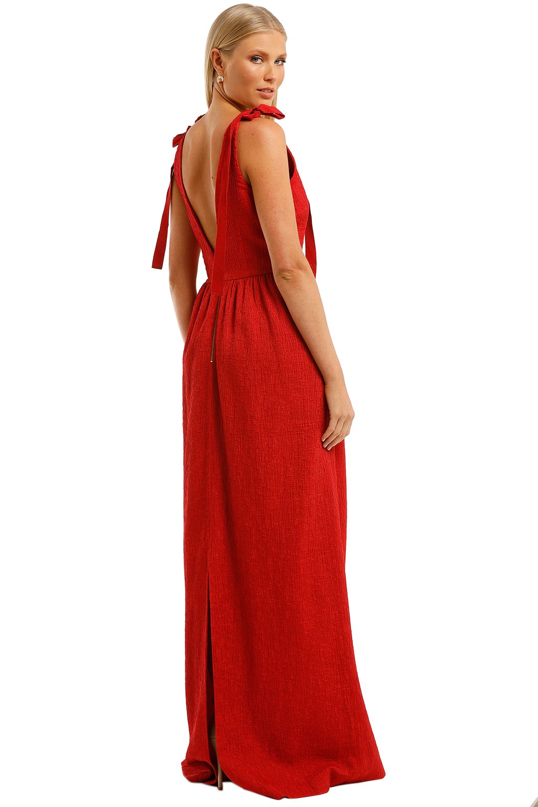 Rebecca-Vallance-Harlow-Tie-Gown-Red-Back