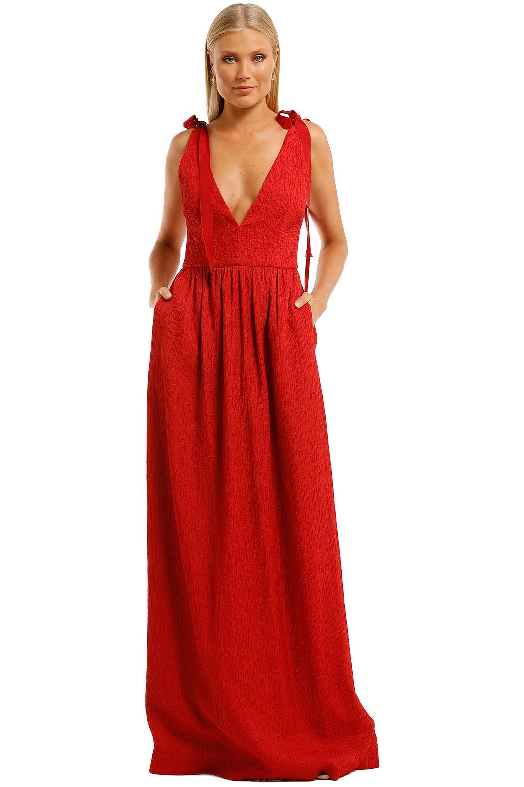 Rebecca-Vallance-Harlow-Tie-Gown-Red-Front