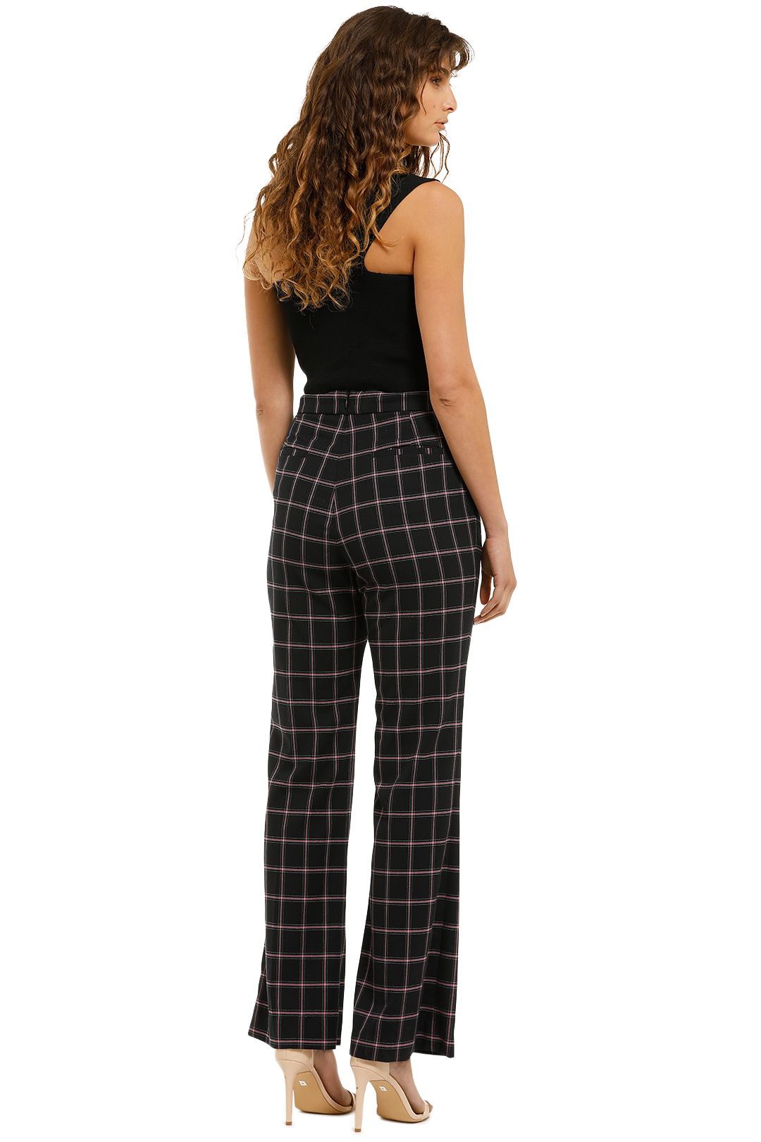 Rebecca-Vallance-Peta-Pants-Black-Check-Back