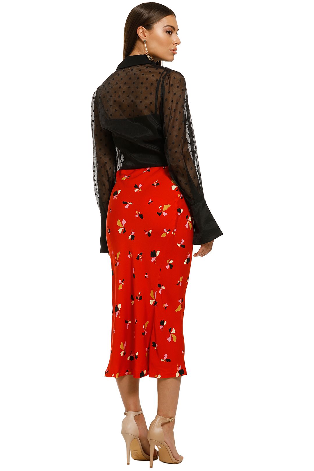Rebecca-Vallance-Ruby-Skirt-Red-Print-Back