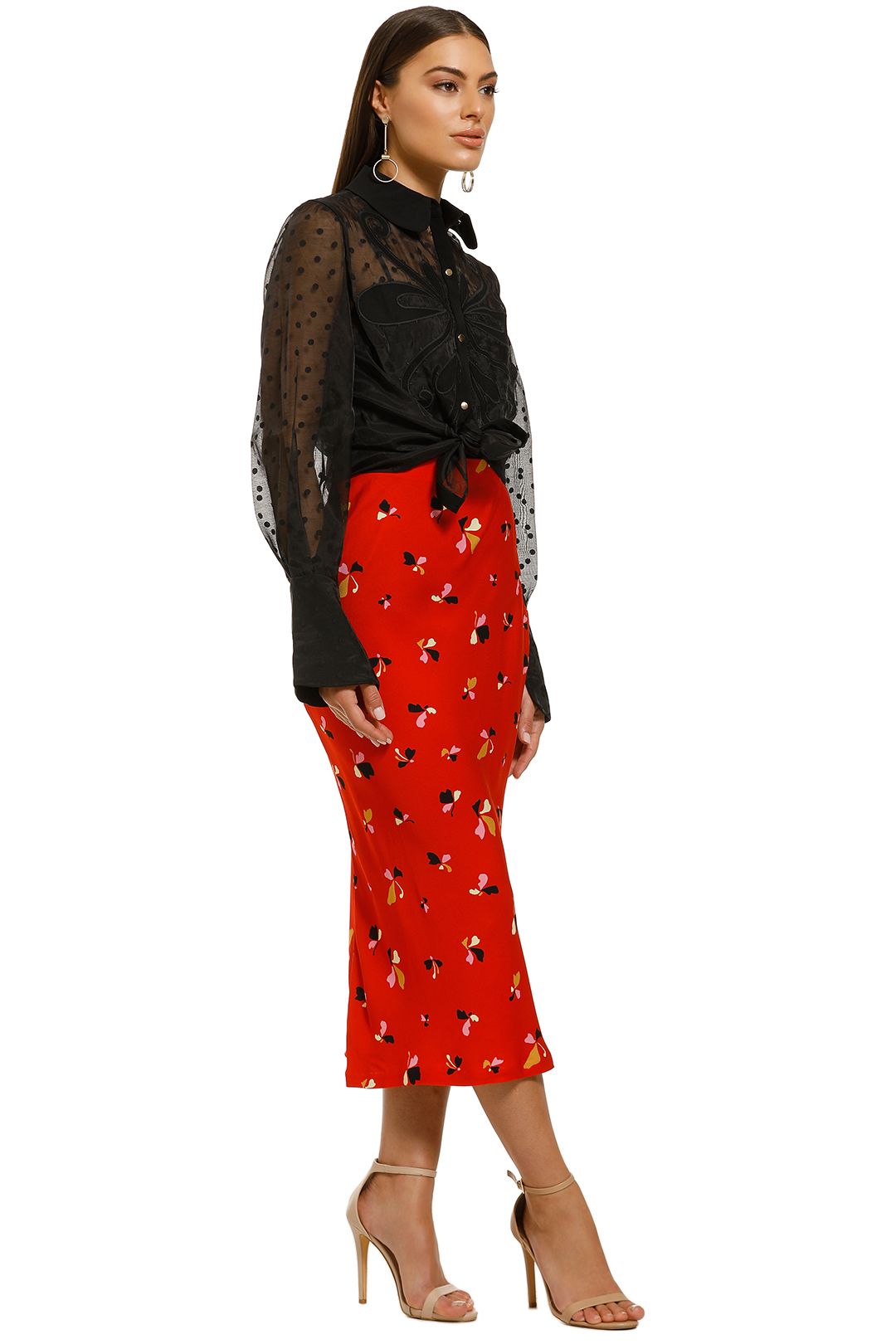 Rebecca-Vallance-Ruby-Skirt-Red-Print-Side