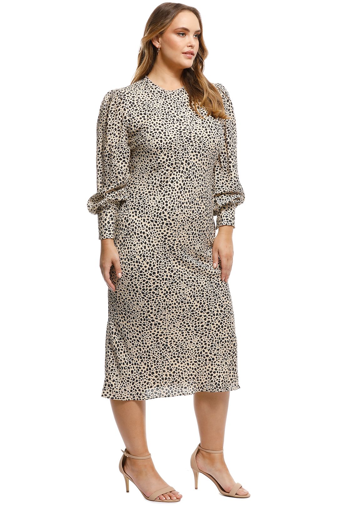 Rebecca Vallance - Anya Dress - Leopard Print - Side
