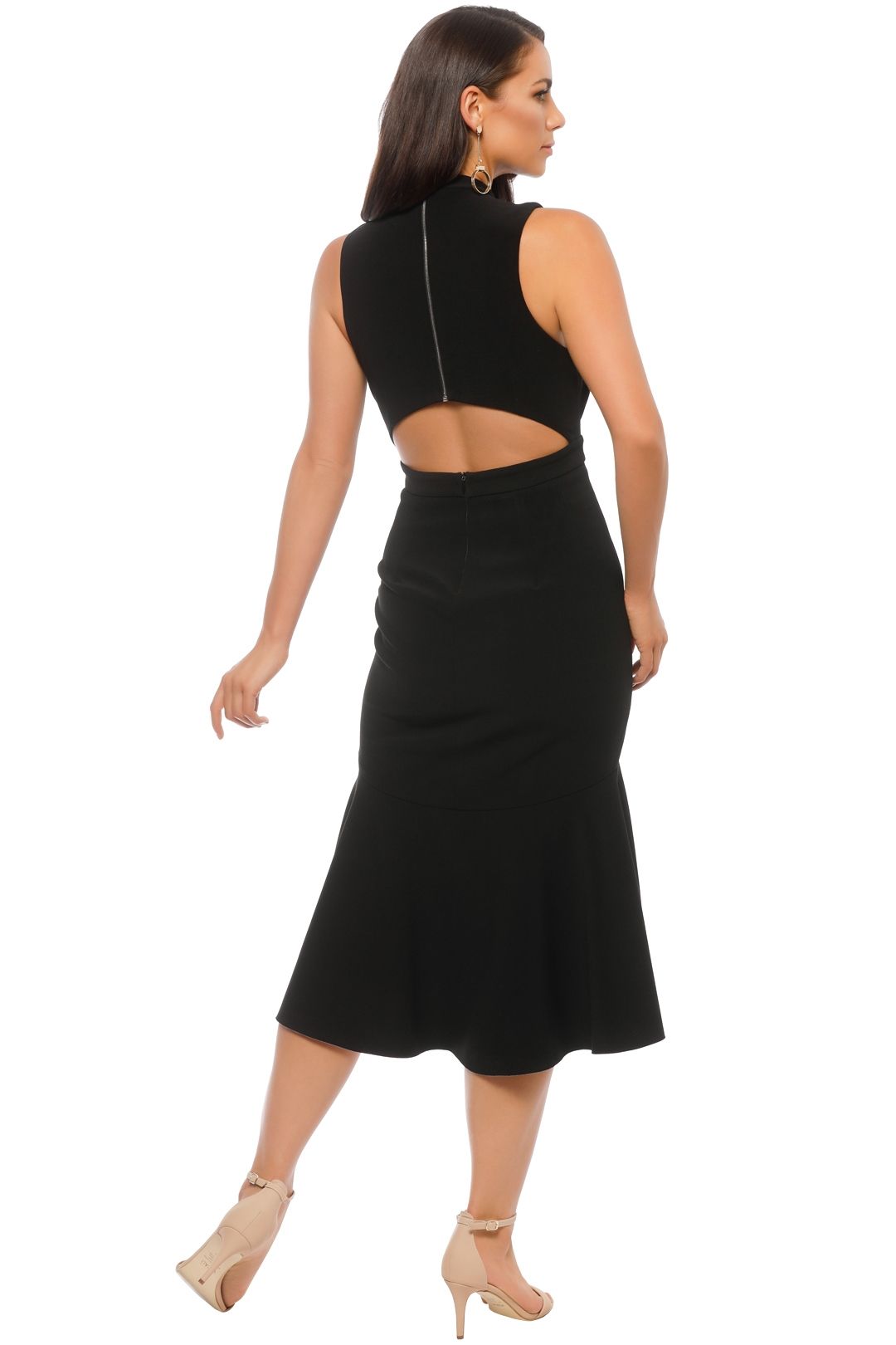 Rebecca Vallance - Bravado High Neck Plunge Dress - Back