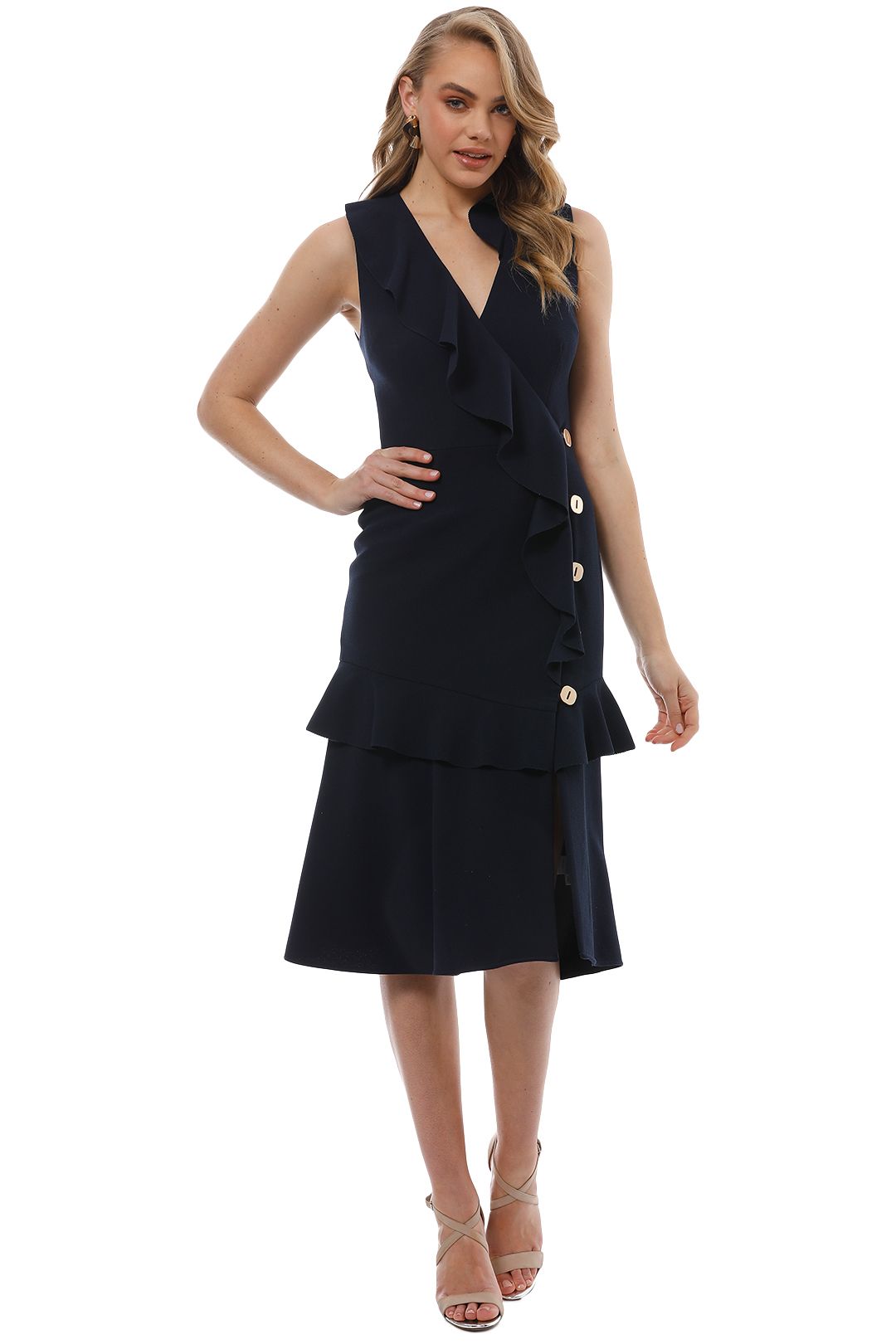 Rebecca Vallance - Femmes Midi Dress - Navy - Front