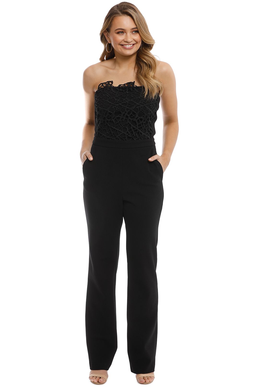 Rebecca Vallance - Sophia Lace Jumpsuit - Front