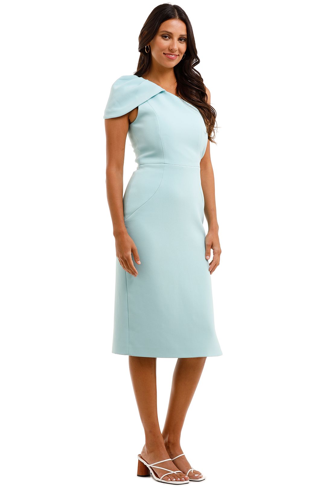 Rebecca Vallance Carline One Shoulder Dress Blue