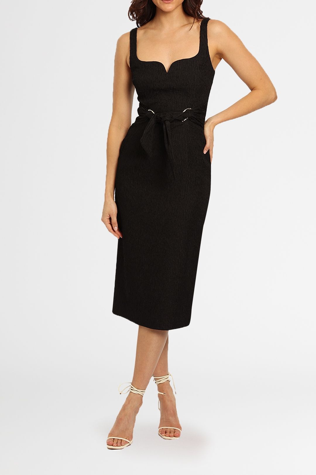 Rebecca Vallance Greta Midi Dress Black