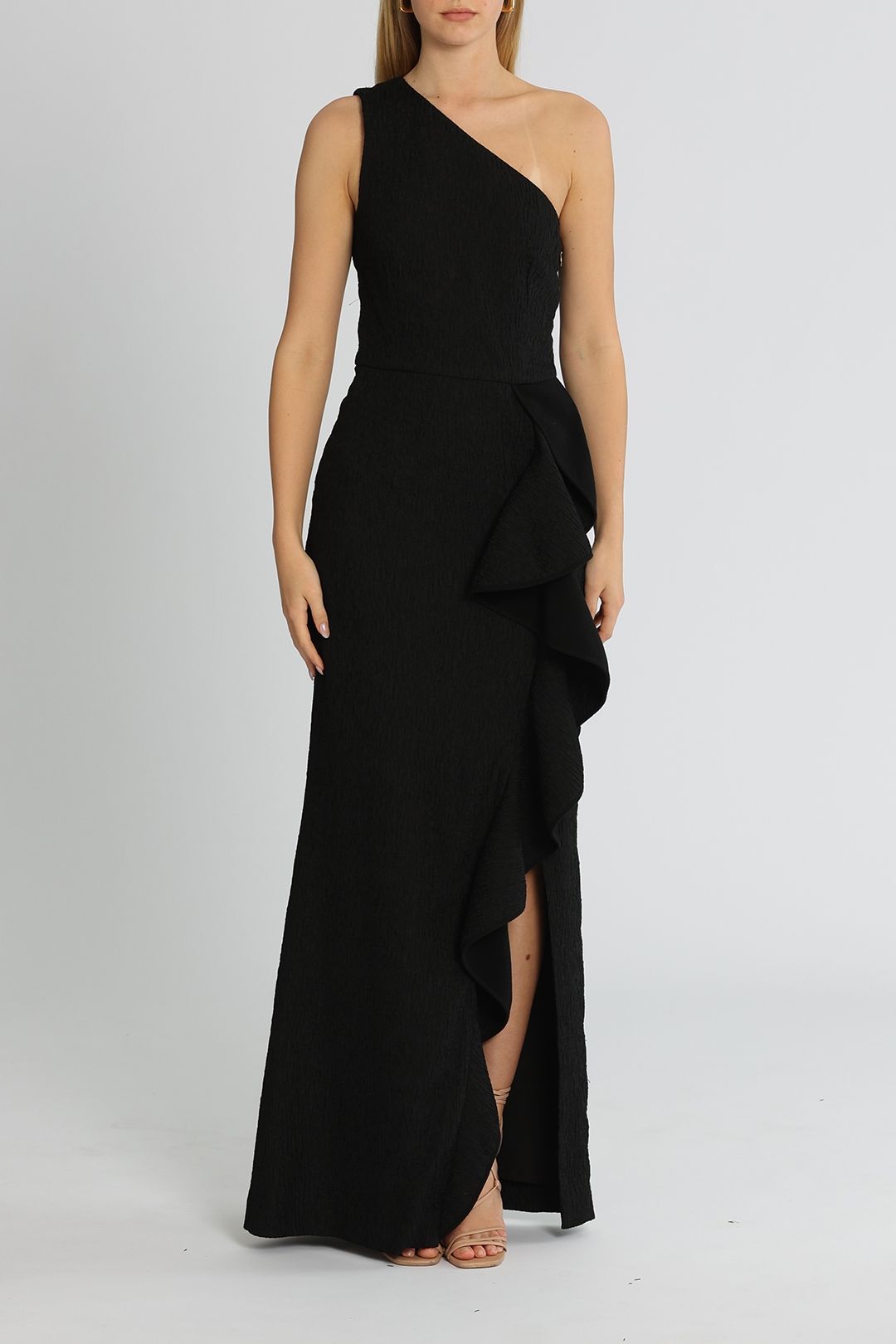 Rebecca Vallance Greta Tier Gown Black