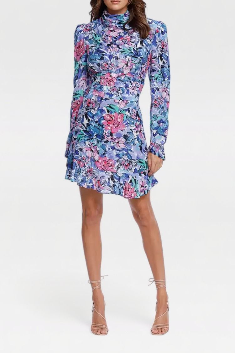 Rebecca Vallance La Violetta Mini Dress Blue