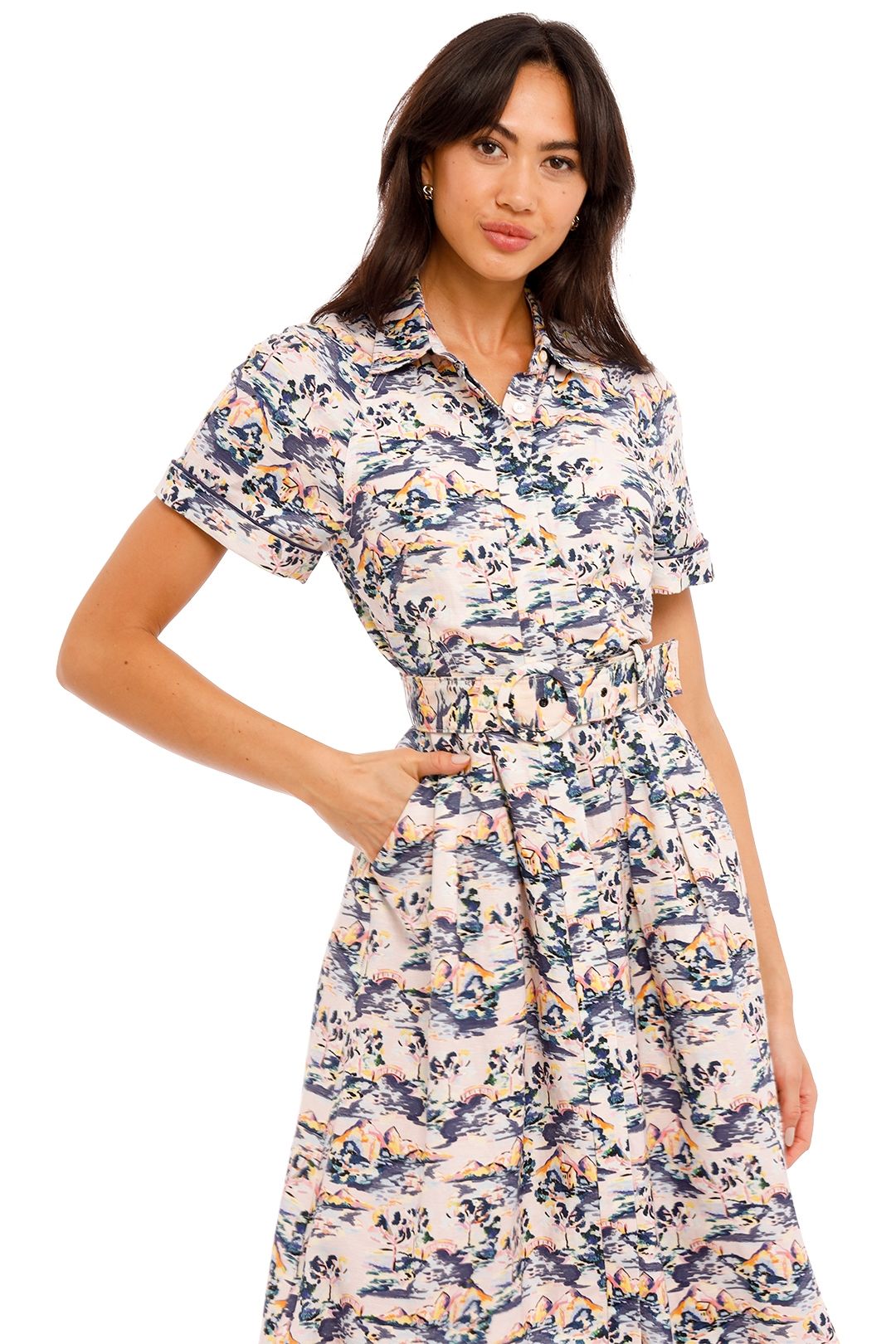 Rebecca Vallance Lake Como Midi Dress shirt