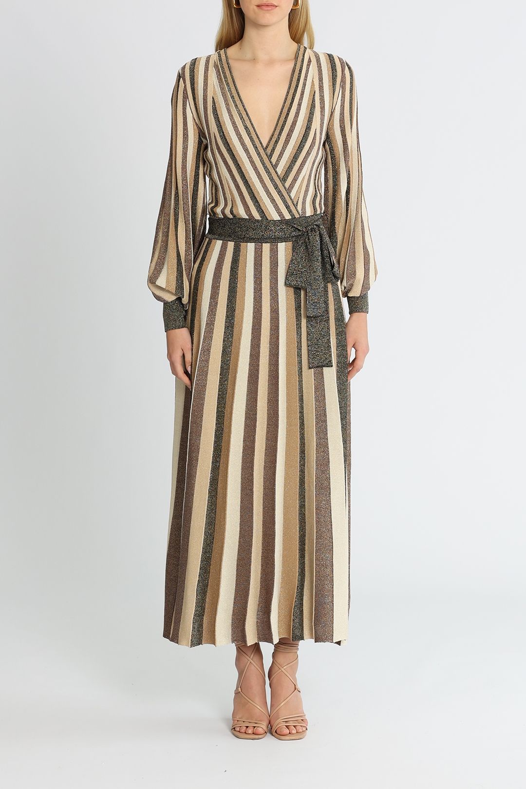 Rebecca Vallance Marsha Knit Midi Dress Wrap Silhouette