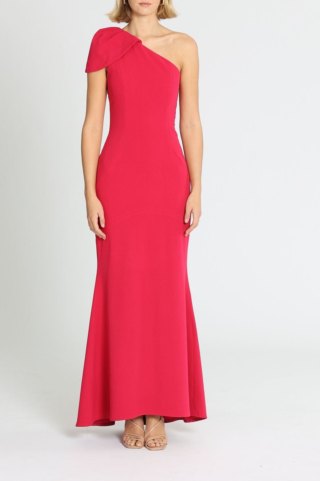 Rebecca Vallance Poppy Gown Red One Shoulder