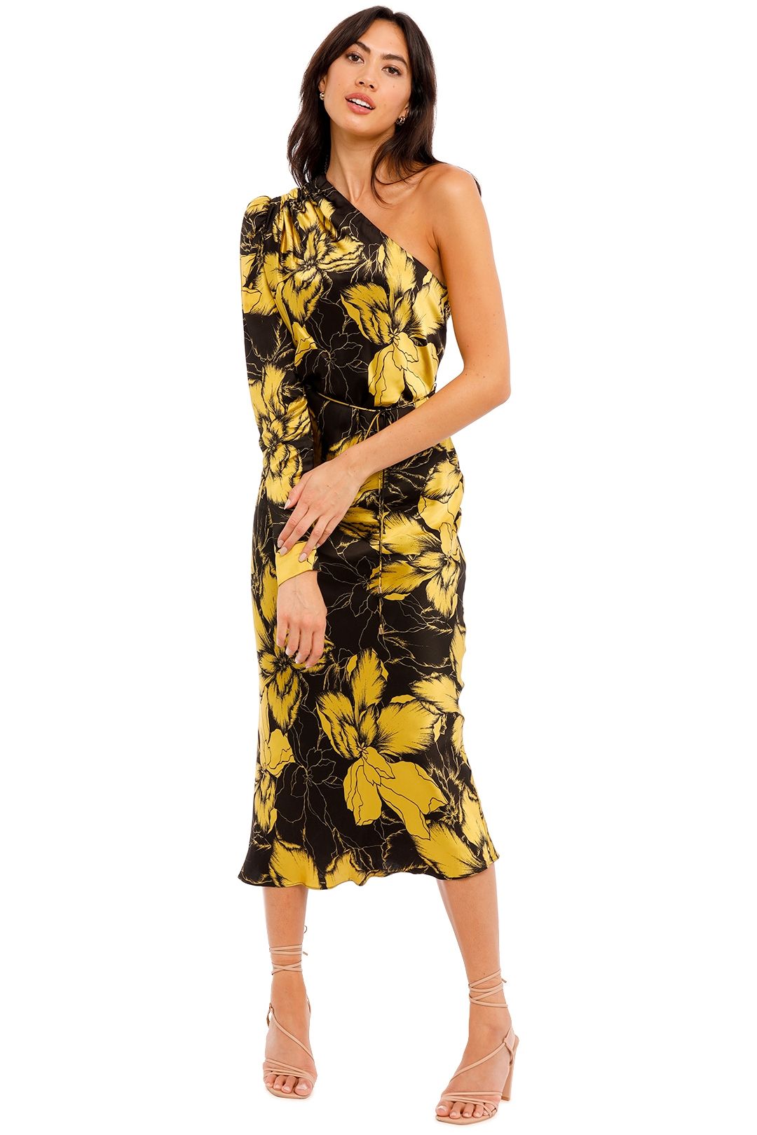 Rebecca Vallance Roswell One Sleeve Midi Dress
