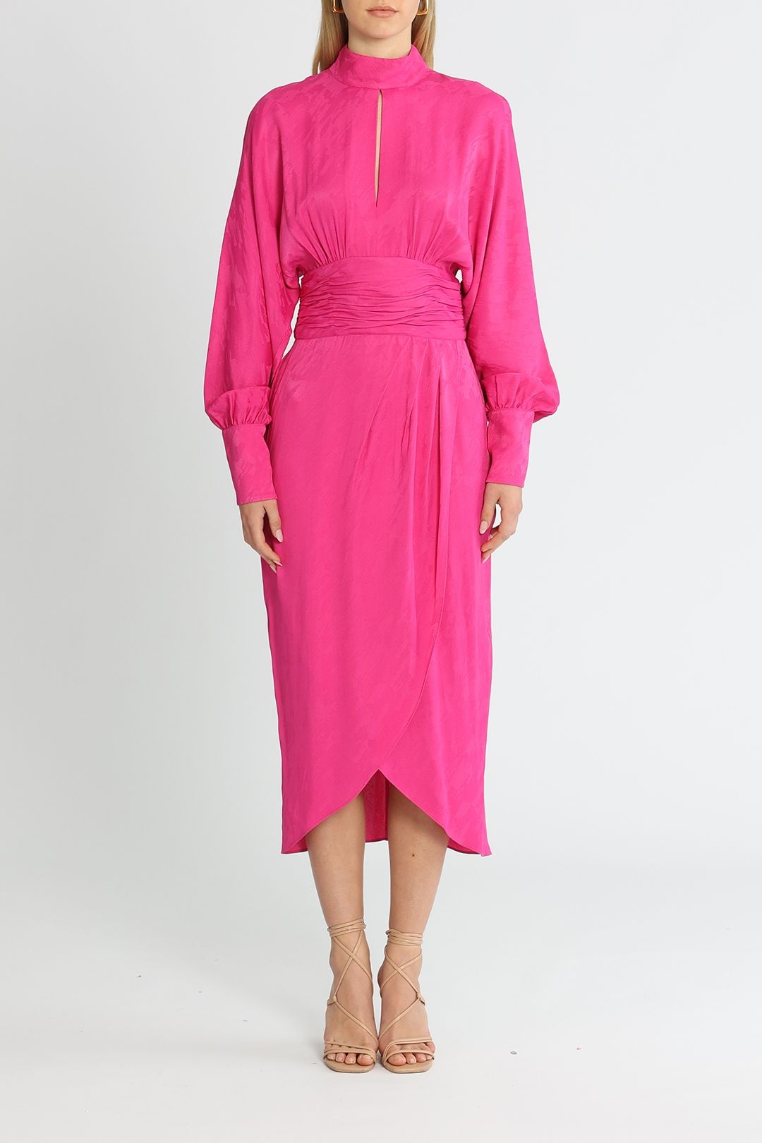 Rebecca Vallance Theresa Midi Dress Pink