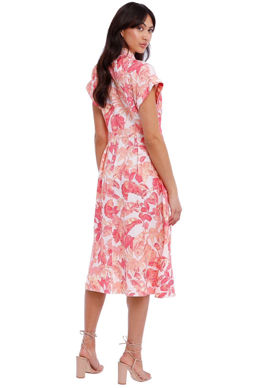 Rebecca Vallance Tropicale Midi Pink Tropical Print