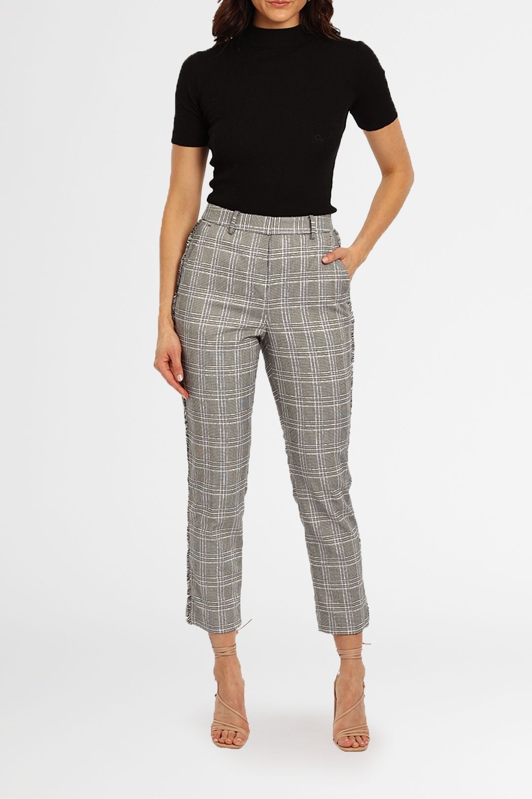 Rebecca Vallance Troubadour Slim Pant Black White