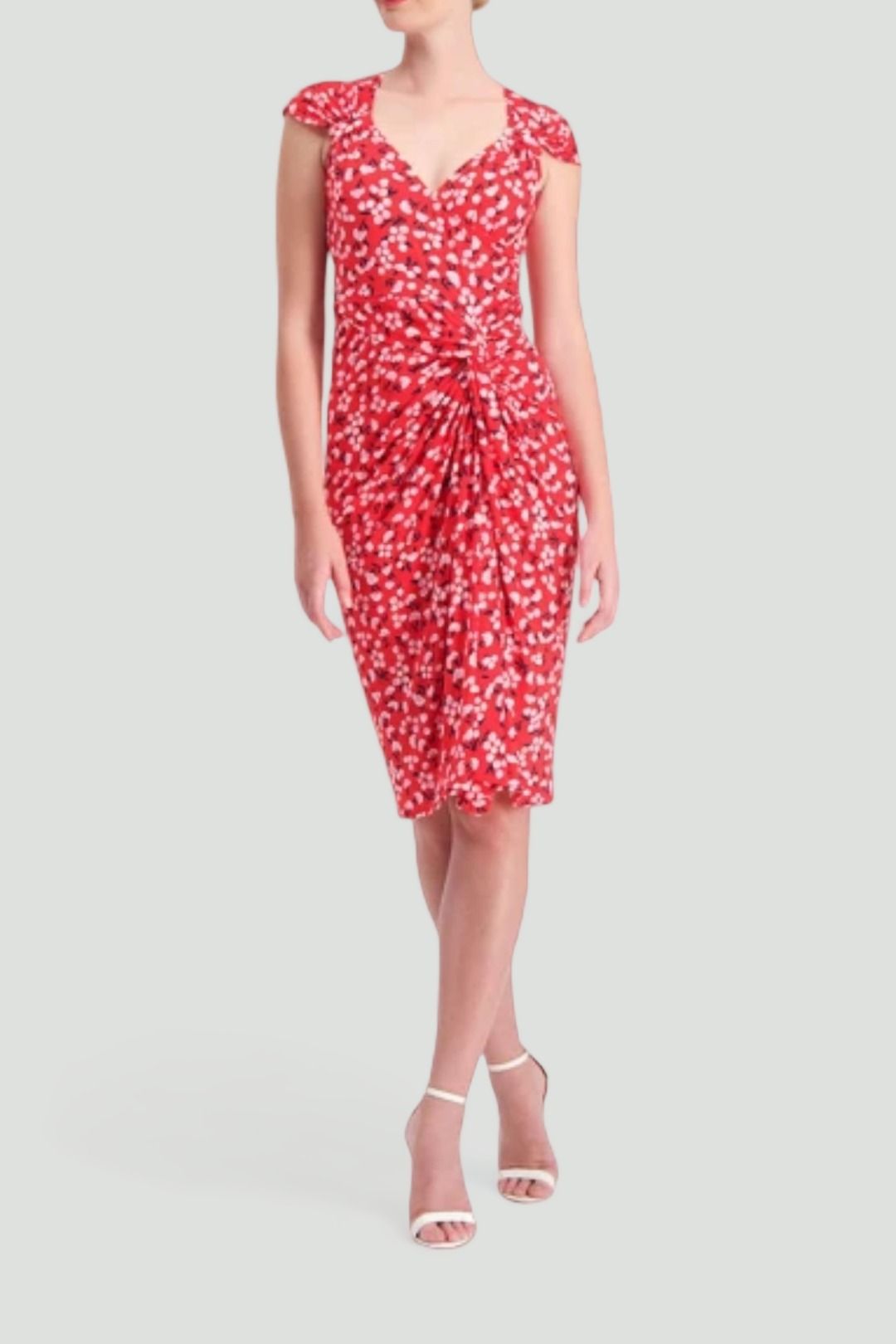 Sacha Drake Red Floral Vasety Mini Dress
