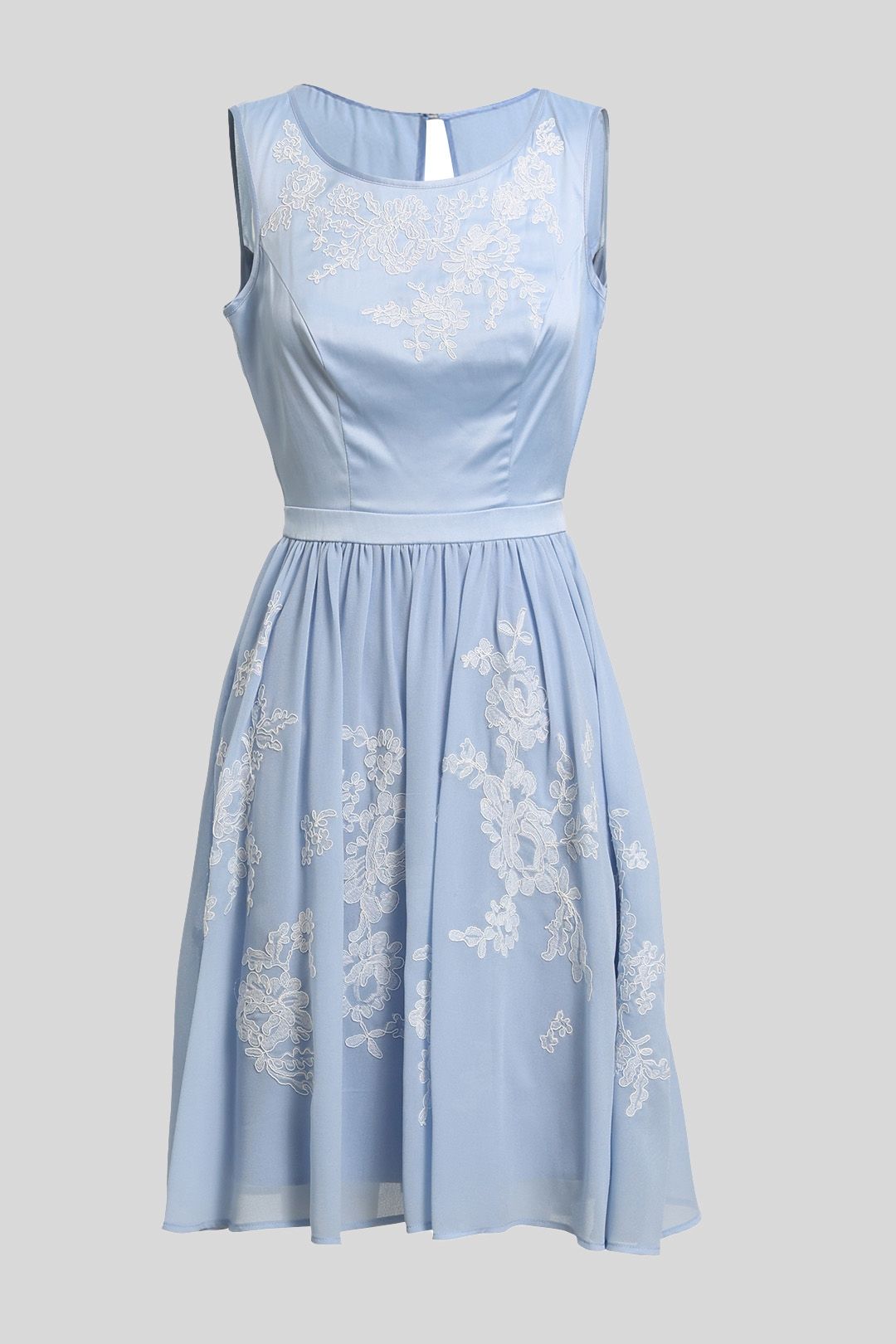 Review - Baby Blue Floral Krista Dress