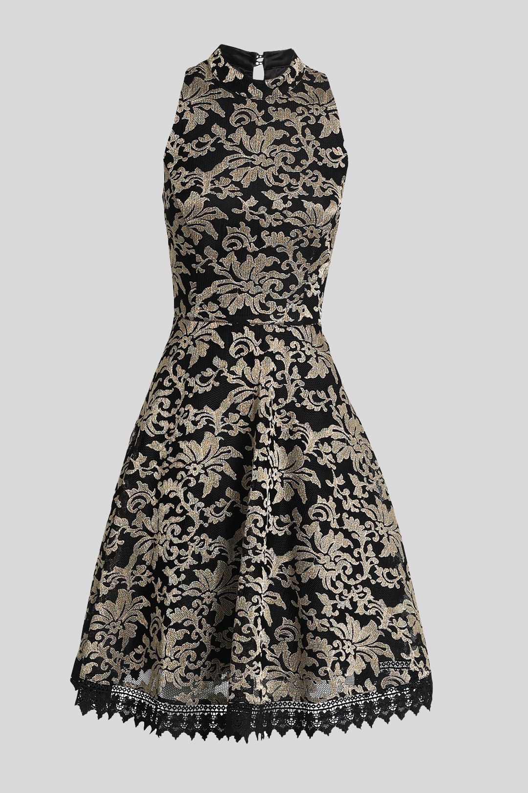 Review Black and Gold When in Rome Dress