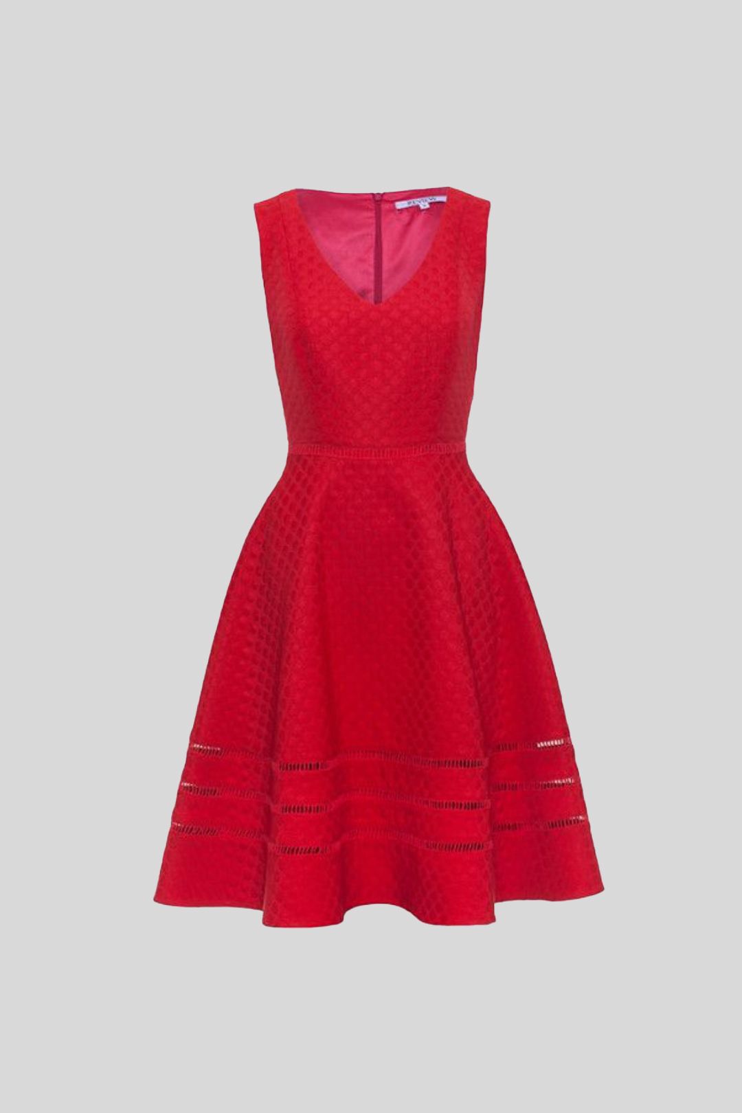 Review Fit and Flare Nadina Dress in Red