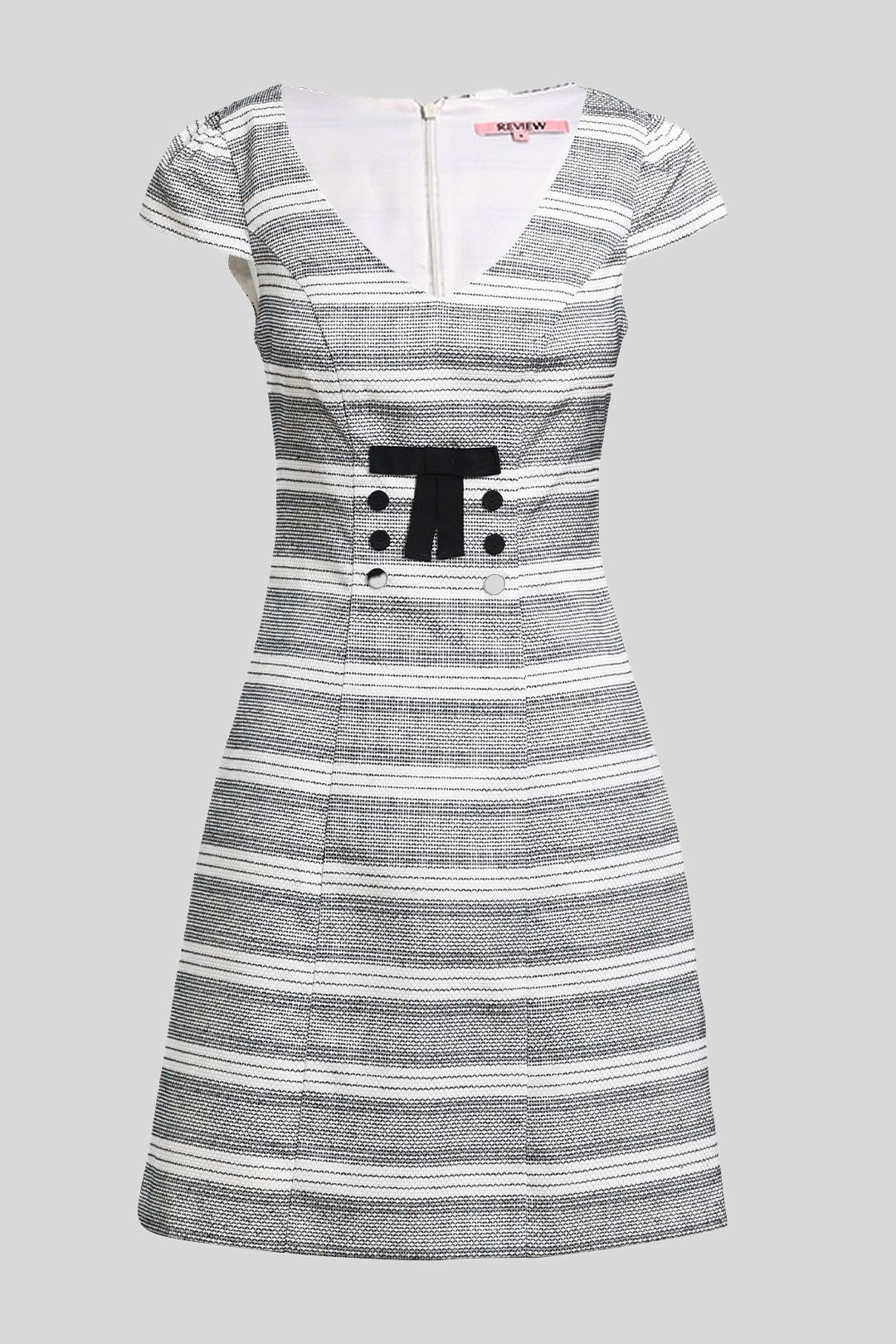 Review For V-Neck High Waist Strap Dress YV40368