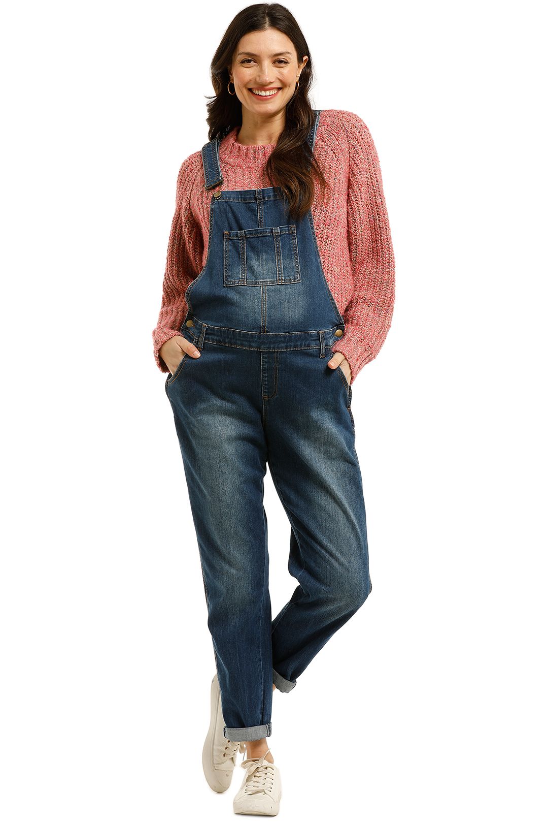 Denim Overalls in Indigo by Ripe Maternity for Hire GlamCorner