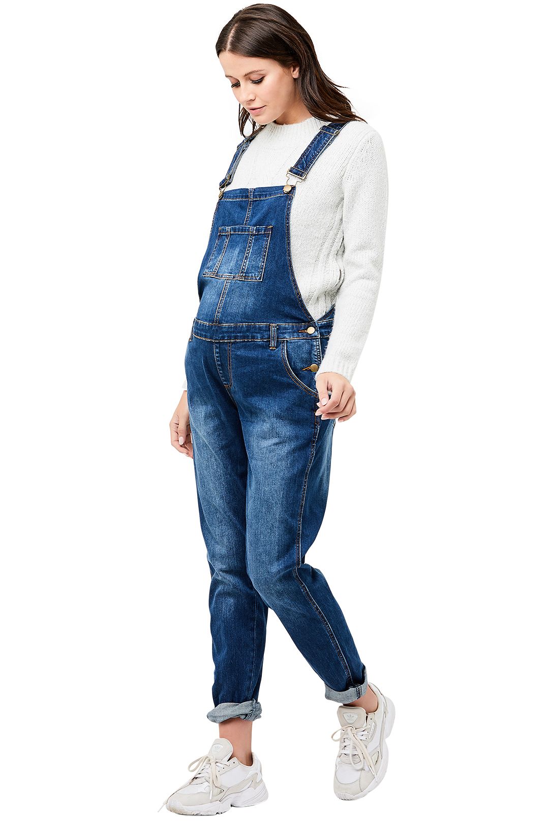 Denim Overalls in Indigo by Ripe Maternity for Hire GlamCorner