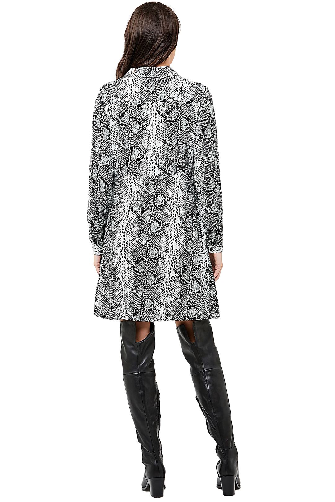 Ripe Maternity-Snake-Print-Shirt-Dress-Multi-Back