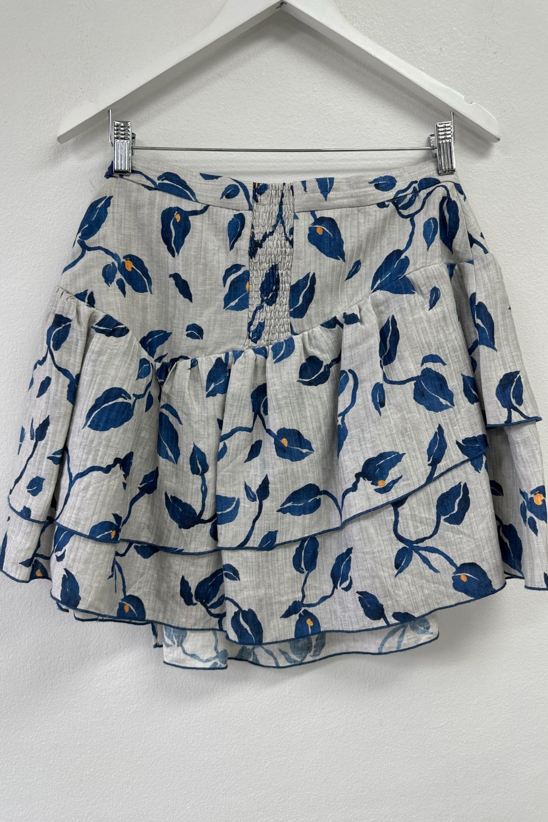 AJE Ripley Vine Print Ruffle Mini Skirt