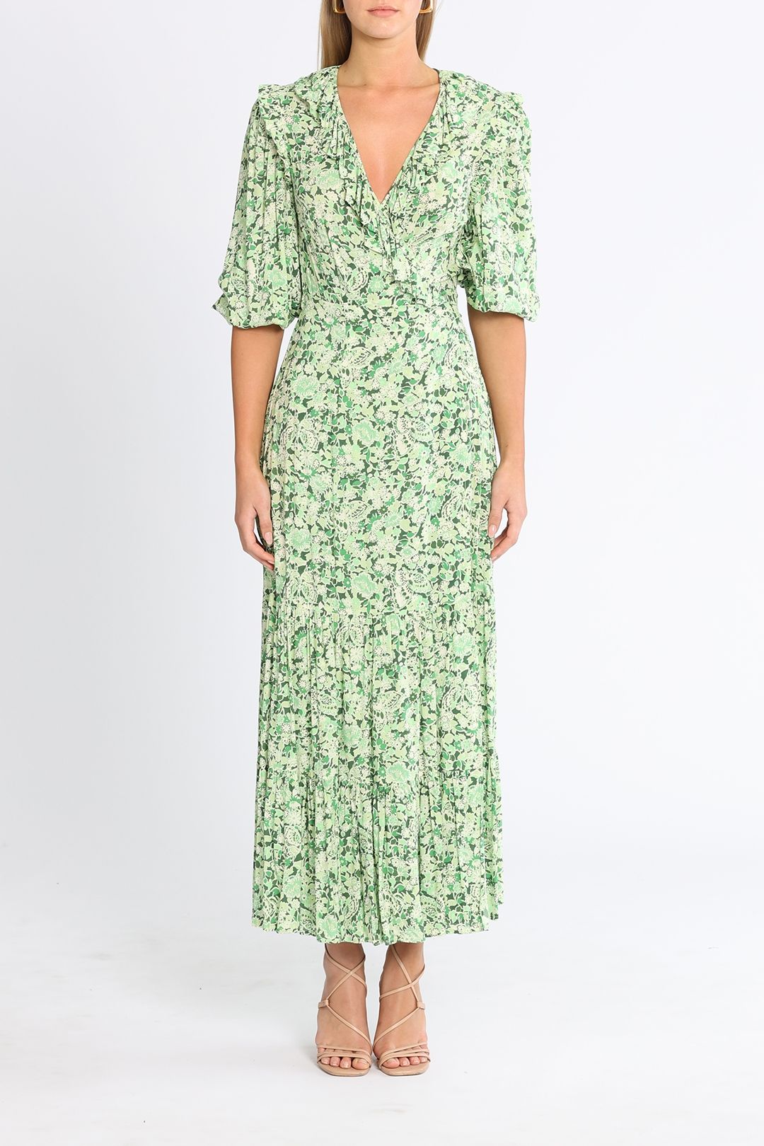 Rixo London Frida Dress Green