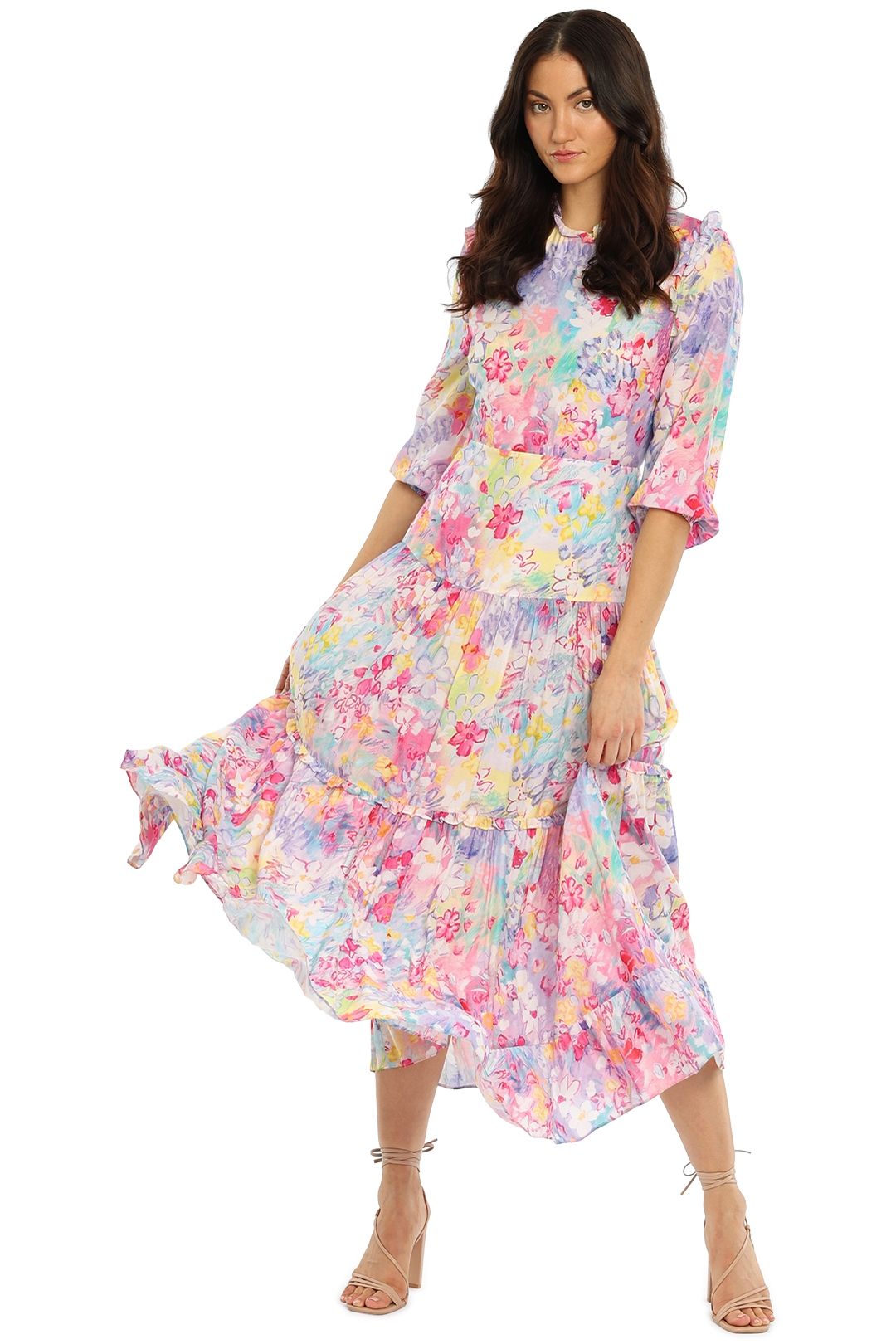 Hire Monet Dress in Floral | Rixo London | GlamCorner