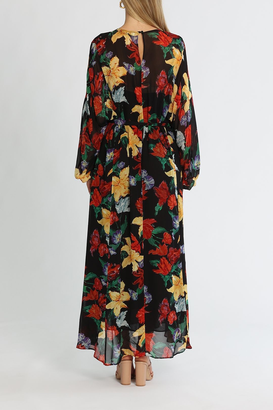 Rixo London Pia Lily Garden Belted Tent Dress Floral