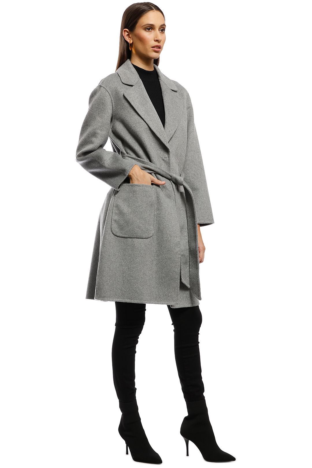 Chicago Coat in Light Grey by Rodeo Show for Rent GlamCorner