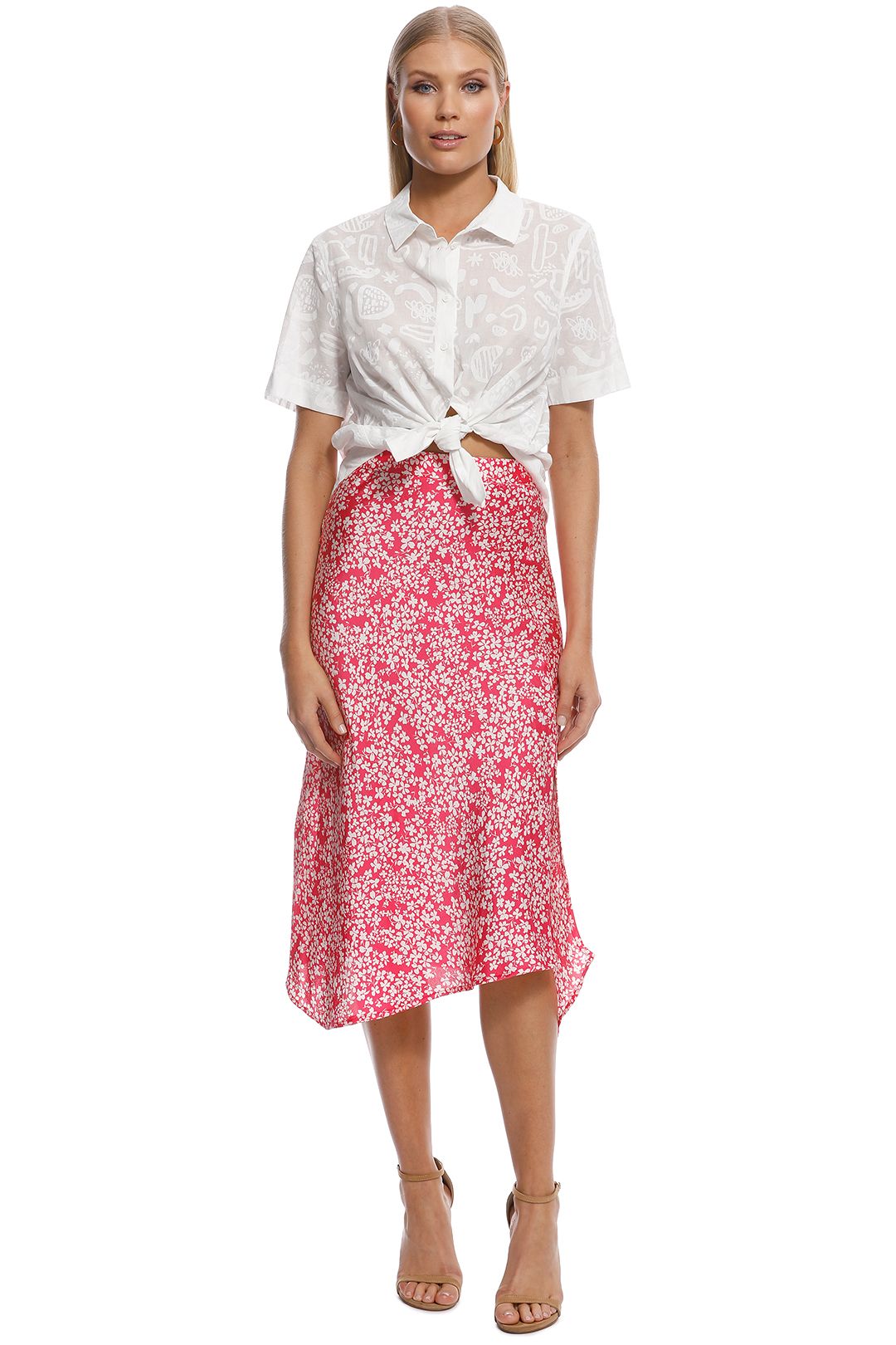 Rodeo Show - Madison Midi Skirt - Pink - Front