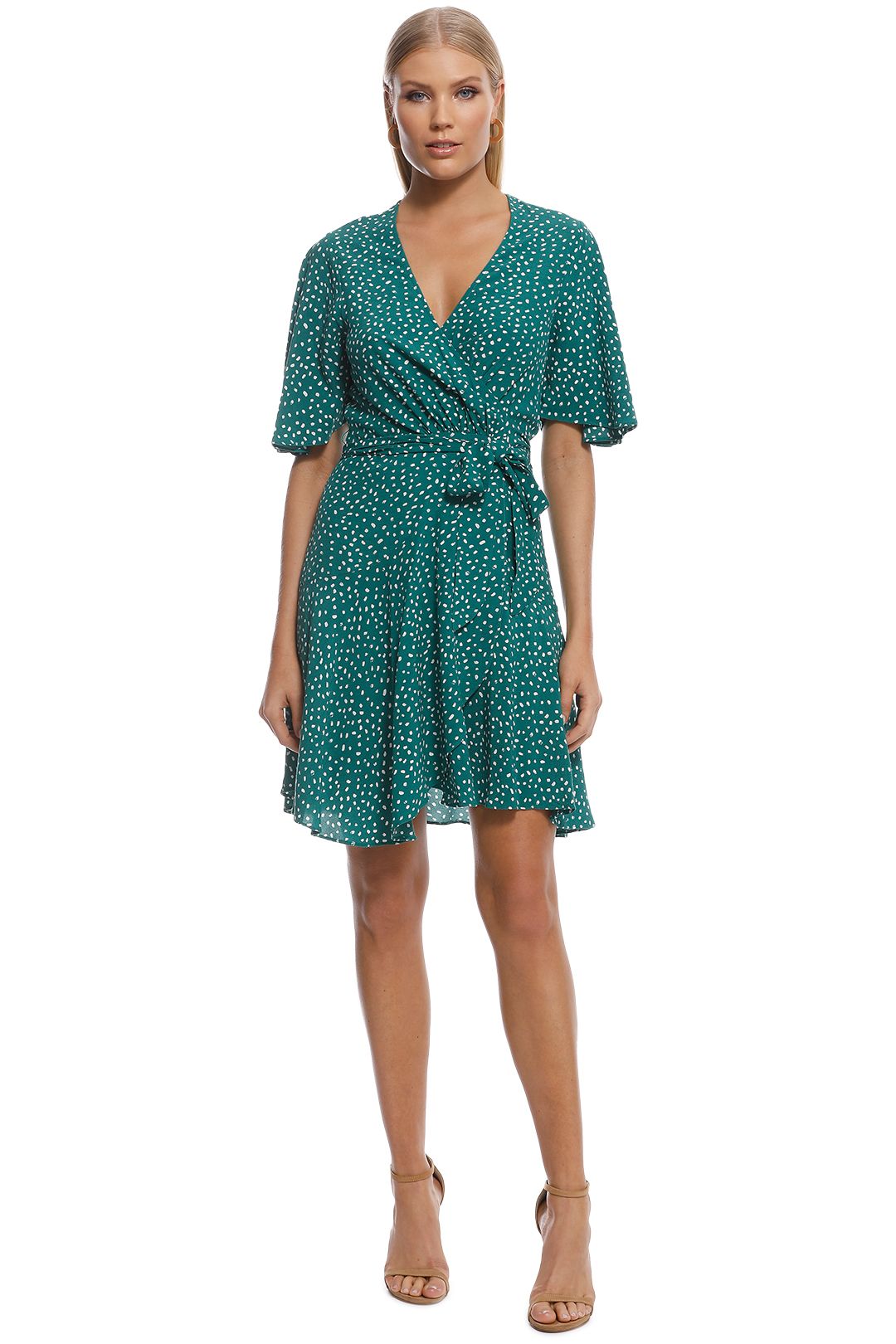 Rodeo Show - Sara Spot Mini Dress - Green - Front