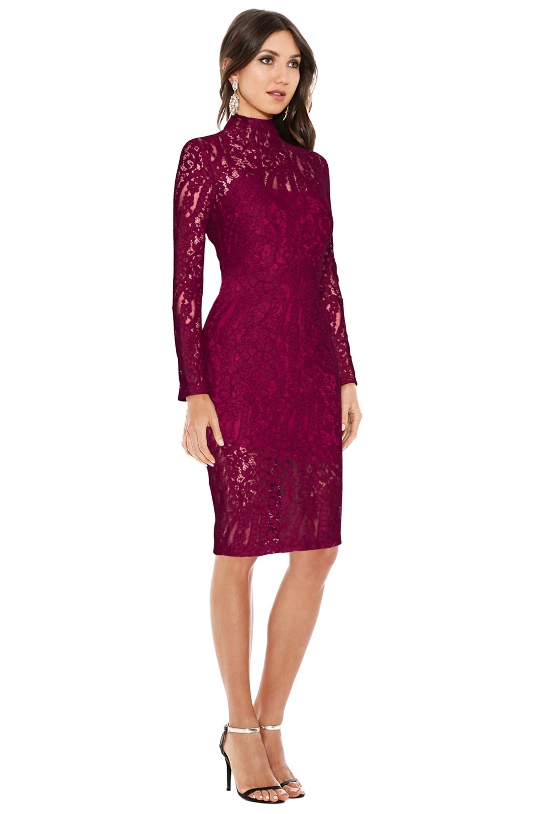 Thea Lace Dress In Fuchsia by Rodeo Show for Rent | GlamCorner