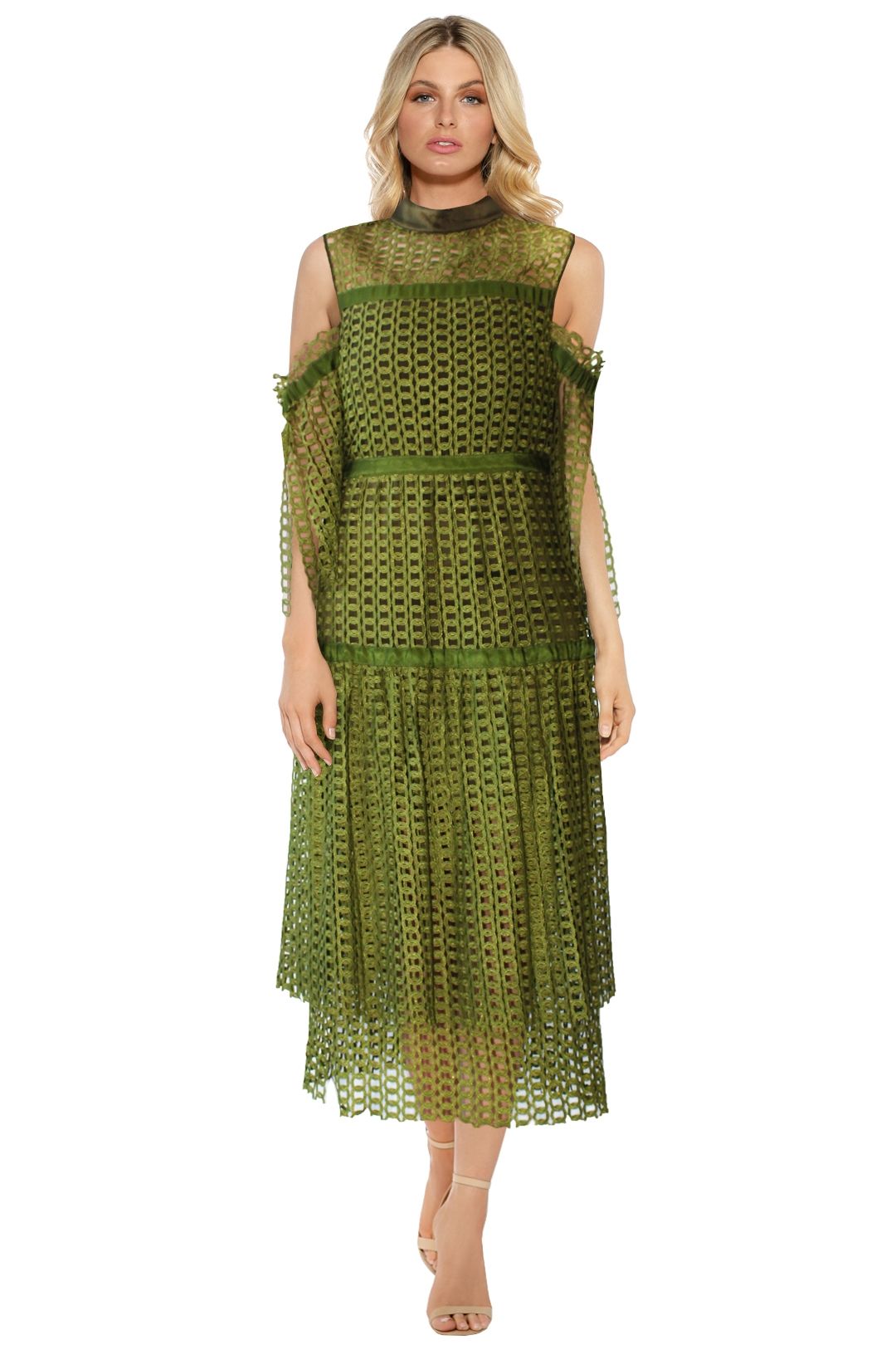 Romance Was Born - Link Garden Dress - Khaki - Front