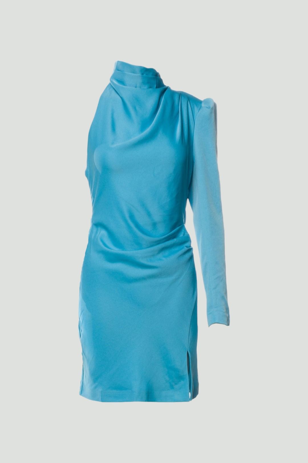 Misha Romeo Satin Mini Dress in Blue