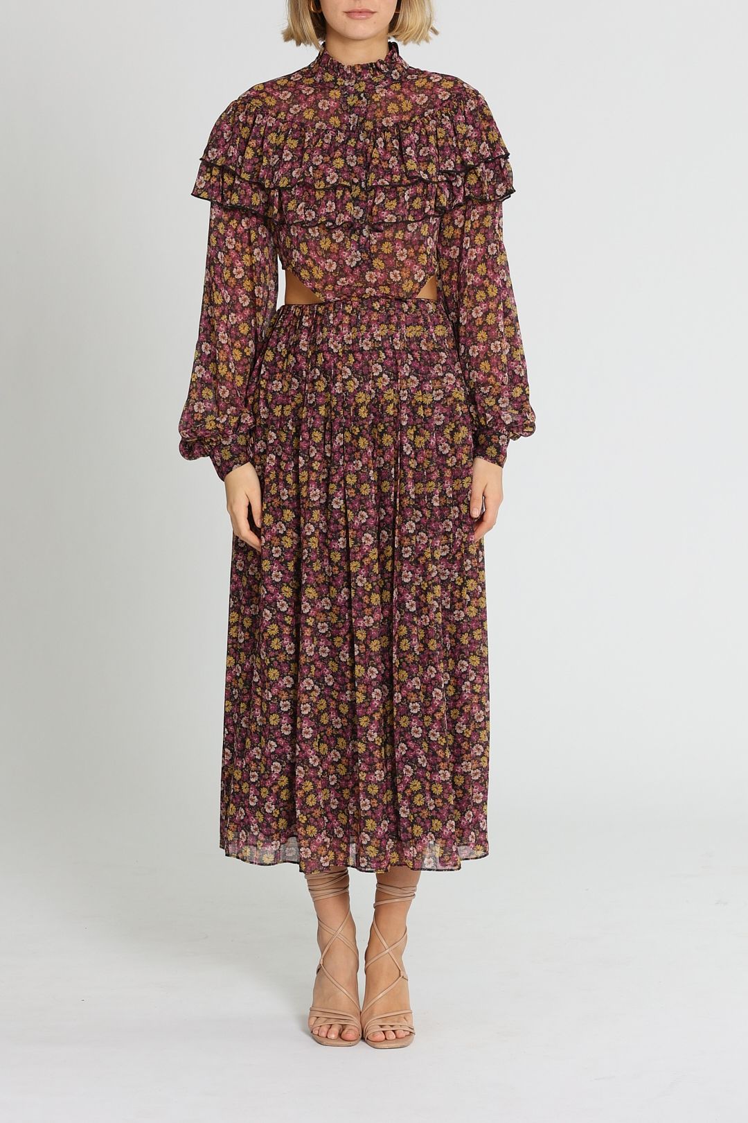 Ronny Kobo Hedy Floral Dress Midi