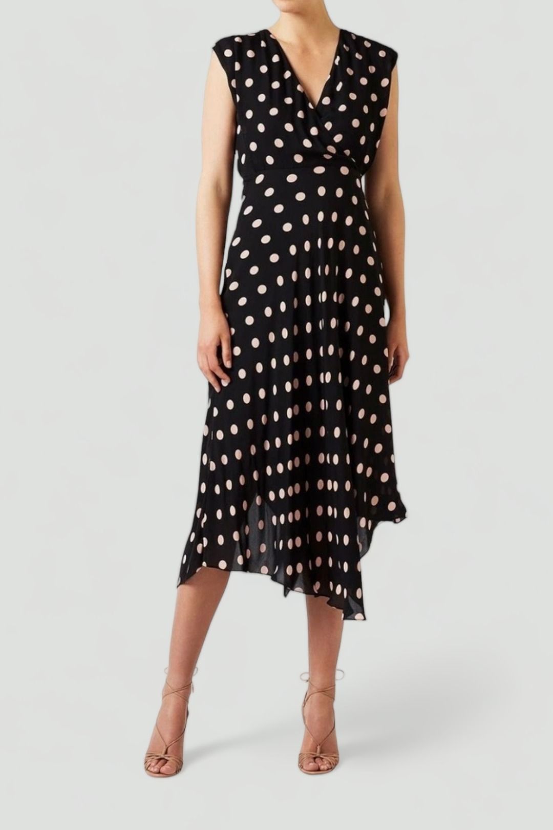 David Lawrence - Rosebery Pink Spot Dress in Black