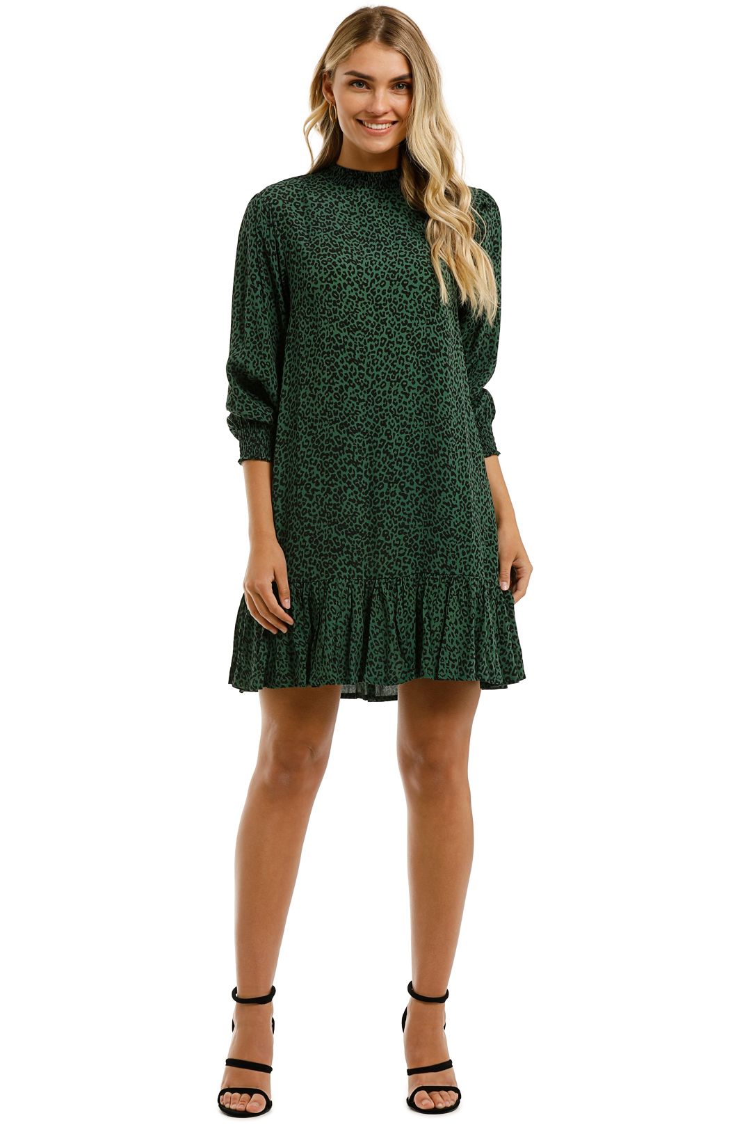 Rue-Stiic-Lily-Mini-Dress-Nala-Mountain-Green-Front