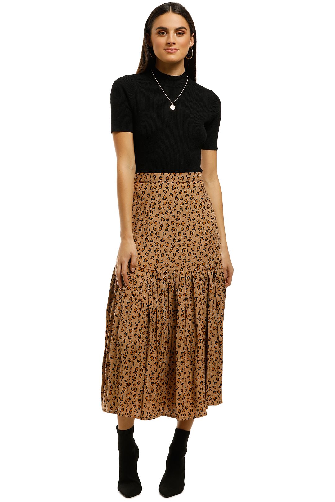 Rue-Stiic-Newport-Pleat-Skirt-Leopard-Front